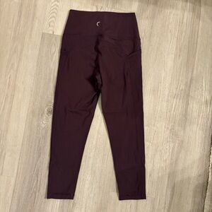 ZYIA Burgundy High-Waisted Leggings
